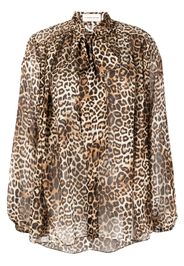 Alexandre Vauthier leopard-print silk blouse - Neutrals