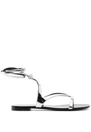 Alexandre Vauthier crystal-embellished flat sandals - Silver