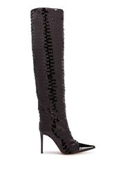 Alexandre Vauthier sequin-embellished 105mm boots - Black