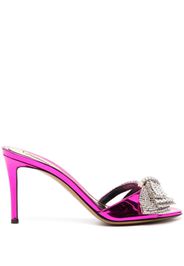 Alexandre Vauthier 85mm bow-detail patent-finish mules - Pink