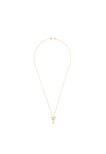 9kt yellow gold diamond cocktail necklace