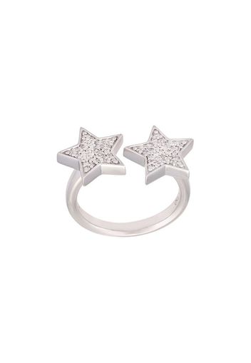 'Stasia' diamond double star ring