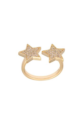 'Stasia' diamond double star ring