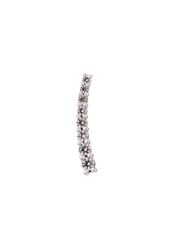 'Dasha' white diamond right side small slider earring