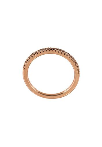 18 kt rose gold diamond pave ring