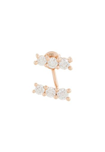 18kt rose gold LARA diamond erring