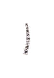 'Dasha' white diamond left side small slider earring