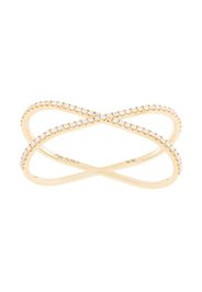 18kt yellow gold KATIA DUO two-finger diamond ring