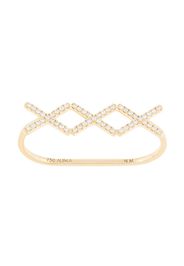 18kt yellow gold KATIA TRIO diamond two-finger ring