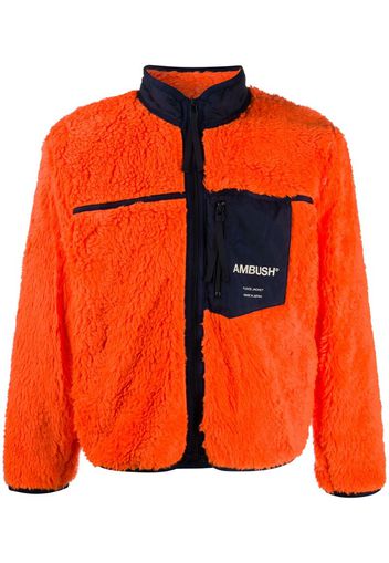 logo-print fleece jacket
