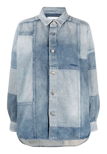 AMBUSH PATCHWORK DENIM SHIRT MID BLUE MID BLUE