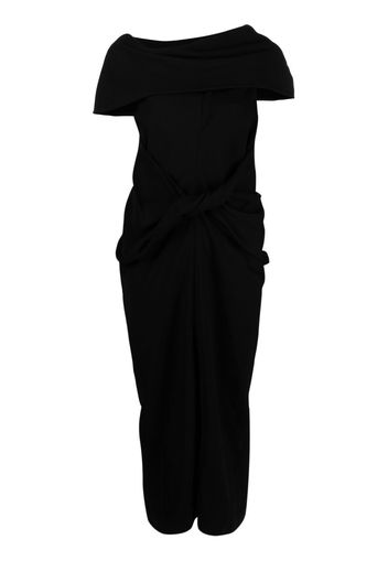 AMBUSH asymmetric mid-length dress - Black
