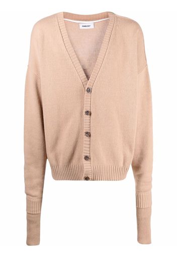 AMBUSH logo-intarsia cardigan - Neutrals