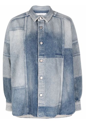 AMBUSH patchwork denim shirt - Blue