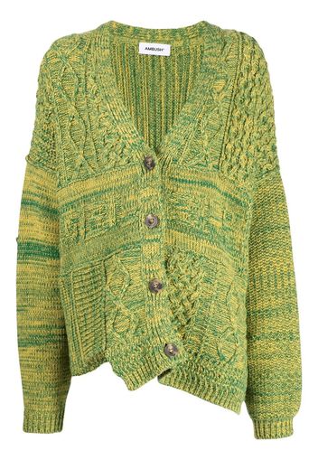 AMBUSH marl-knit V-neck cardigan - Yellow