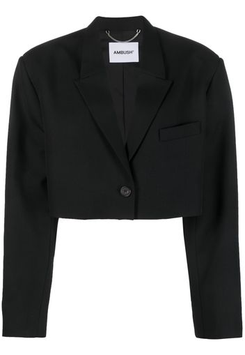 AMBUSH cropped virgin-wool blazer - Black