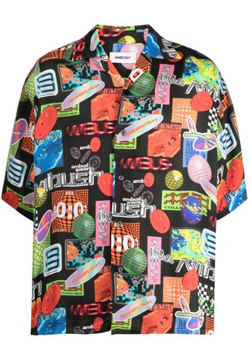 AMBUSH graphic-print short-sleeve shirt - Black