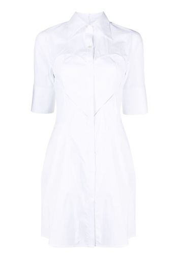 AMBUSH cut-out heart shirtdress - White