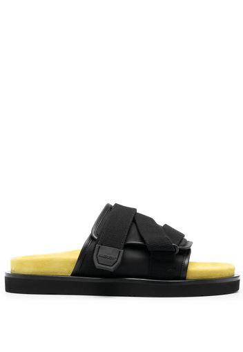 AMBUSH buckle-embellished padded slides - Black