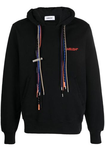 AMBUSH multicord-drawstring cotton hoodie - Black