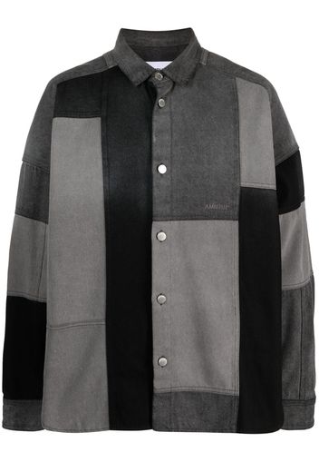 AMBUSH patchwork denim shirt - Black