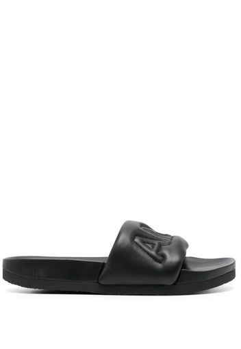 AMBUSH logo quilted slides - Black