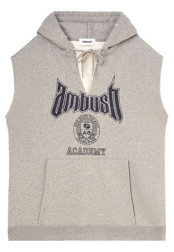 AMBUSH convertible logo-print hoodie - Grey