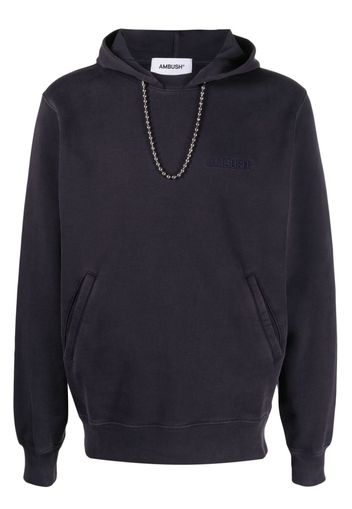 AMBUSH ball-chain cord cotton hoodie - Blue