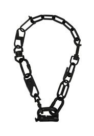 black Carabiner chain necklace