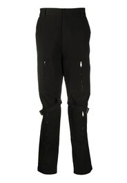 zipped detail cargo trousers