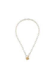 SMALL PADLOCK CHAIN NECKLACE SILVER GOLD