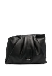 AMBUSH ruched-detailing maxi clutch bag - Black