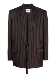 AMBUSH pinstripe single-breasted blazer - Brown