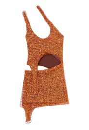 AMBUSH cut-out sequinned minidress - Orange