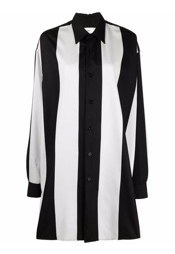 AMI Paris vertical-stripe shirt dress - Black