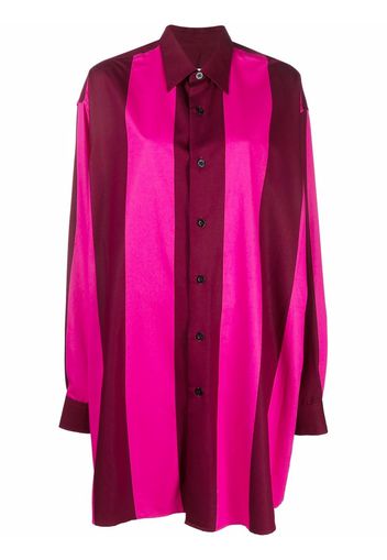 AMI Paris vertical stripe shirtdress - Pink