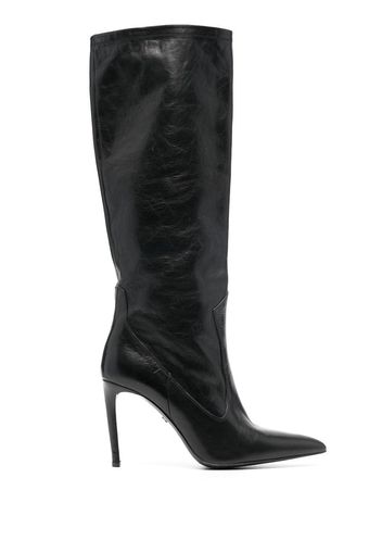 AMI Paris stiletto-heel pointed-toe boots - Black