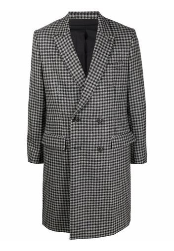 AMI Paris houndstooth pattern double-breasted coat - Grey