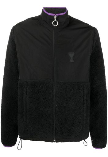 AMI Paris Ami de Coeur panelled jacket - Black