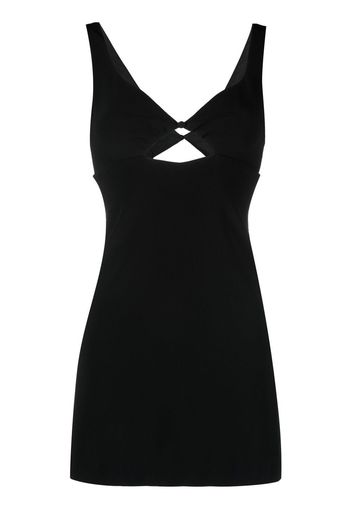 AMI Paris cut-out detail mini dress - Black