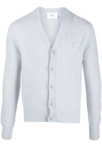 AMI Paris Ami de Coeur V-neck cardigan - Blue