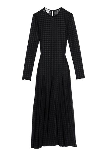 AMI Paris checked semi-sheer midi dress - Black