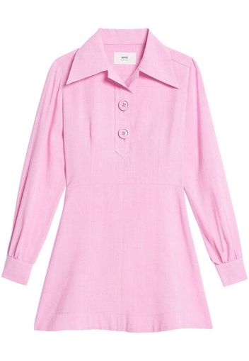 AMI Paris flared mini dress - Pink