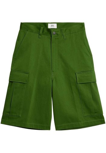 AMI Paris straight-leg cargo shorts - Green