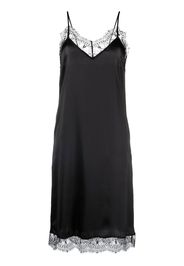 AMI Paris lace-trim slip dress - Black