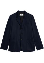 AMI Paris single-breasted cotton blazer - Blue