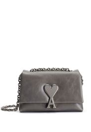 AMI Paris Voulez-vous crinkled leather bag - Grey