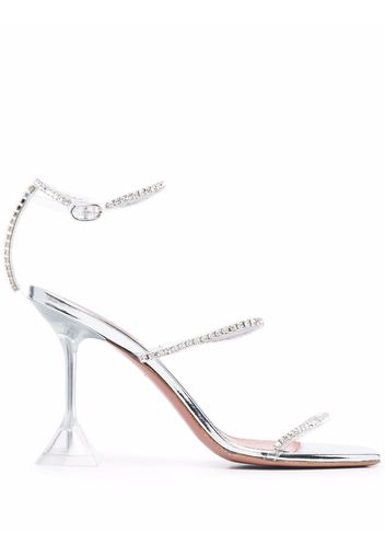 Amina Muaddi Gilda open-toe sandals - Silver