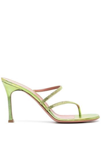 Amina Muaddi 105mm crystal-embellished sandals - Green