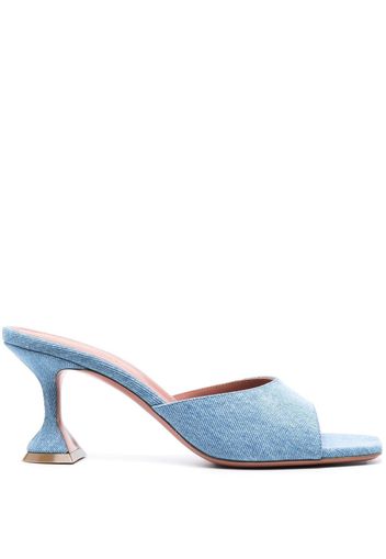 Amina Muaddi Lupita 70mm denim mules - Blue